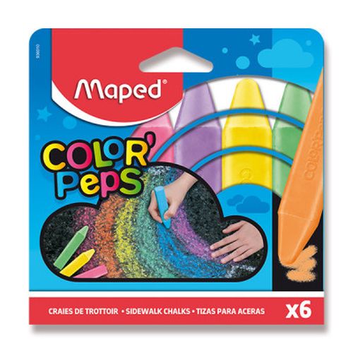 Křídy na chodník Maped - 6 barev