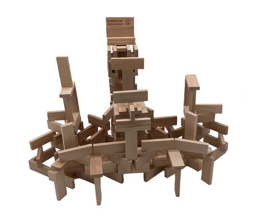 Dřevěná stavebnice domino - 200 ks