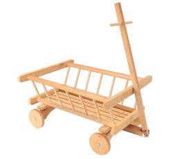 Dřevěný dětský vozík