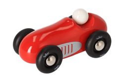 Dřevěné sportovní auto mini - červené
