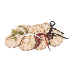 Dřevěná bota - zavaž si tkaničku (set 4ks)
