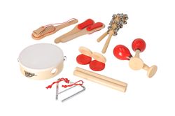 Sada dřevěných hudebních nástrojů