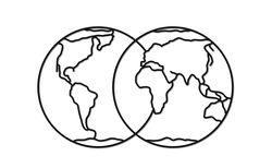 Nástěnné dřevěné puzzle - Zemské polokoule