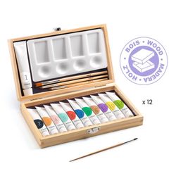 Umělecký kufřík - 12 kvašových barev