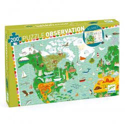 Vyhledávací puzzle s plakátem - Kolem světa - 200 ks