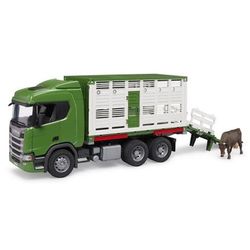 Bruder 3548 Scania Super 560R nákladní vůz pro přepravu zvířat s 1 krávou
