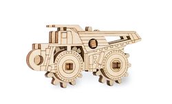 Malé dřevěné mechanické 3D puzzle - Belaz