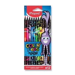 Pastelky Maped Color'Peps Monster - 12 barev