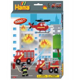 Hama Midi -  Dárková sada - hasiči  - 2000 ks