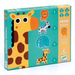 Sada 4 puzzle - Žirafa a spol.