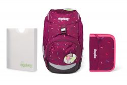Školní set Ergobag prime Violet confetti - batoh + penál + desky