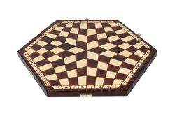 Dřevěné šachy - šestihran pro 3 hráče