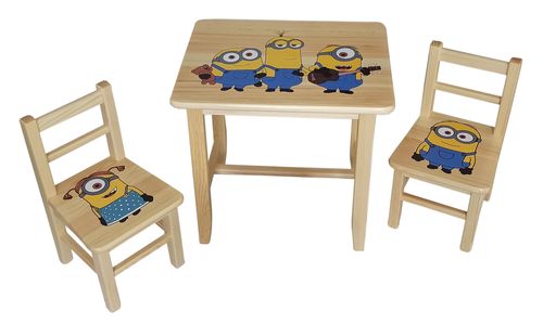 Dřevěný dětský stoleček s židličkami Mimoň