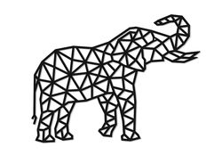 Nástěnné dřevěné puzzle - Slon