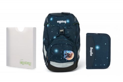 Školní set Ergobag prime Galaxy modrý 2020 - batoh + penál + desky