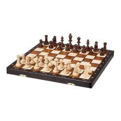 Velké magnetické dřevěné šachy