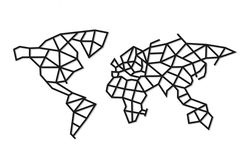 Nástěnné dřevěné puzzle - Mapa světa