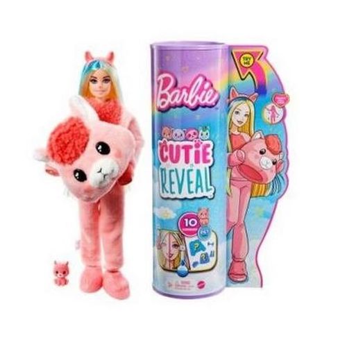 Barbie Cutie Reveal panenka série 2 Vysněná země varianta 4 - červená lama
